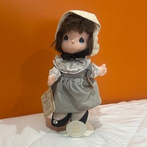 NEW Adorable Doll with Cream and Gray Outfit